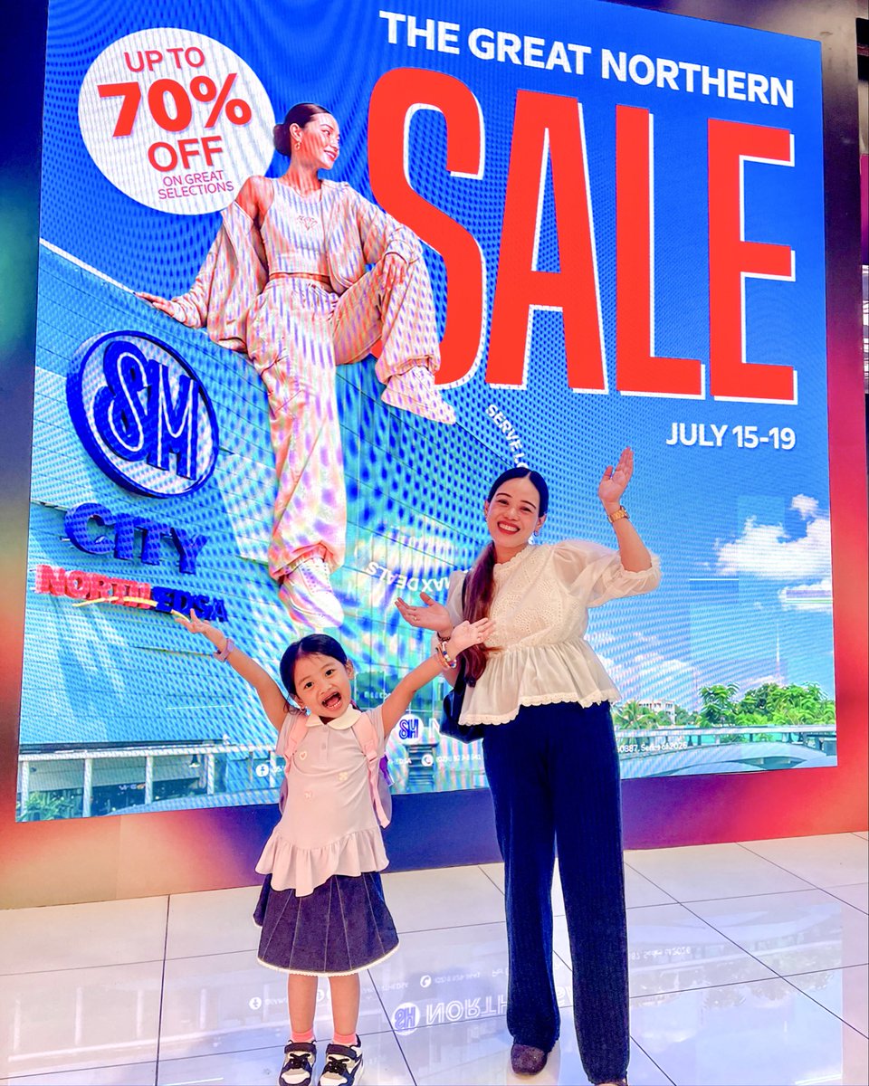 mrsjanedomingo's tweet photo. #TheGreatNorthernSaleAtSM is finally here!!! โจ๐ฅณ Up to 70% OFF mall-wide sale! ๐ซ Enjoy that #SupersizedExperiencesAtSM ~ shop โtill you drop here at The Great Northern Sale!!! ๐ #GalaToTheMax @smnorthedsa, #SMFam! ๐๐ป๐ https://t.co/RheOFa2kHs