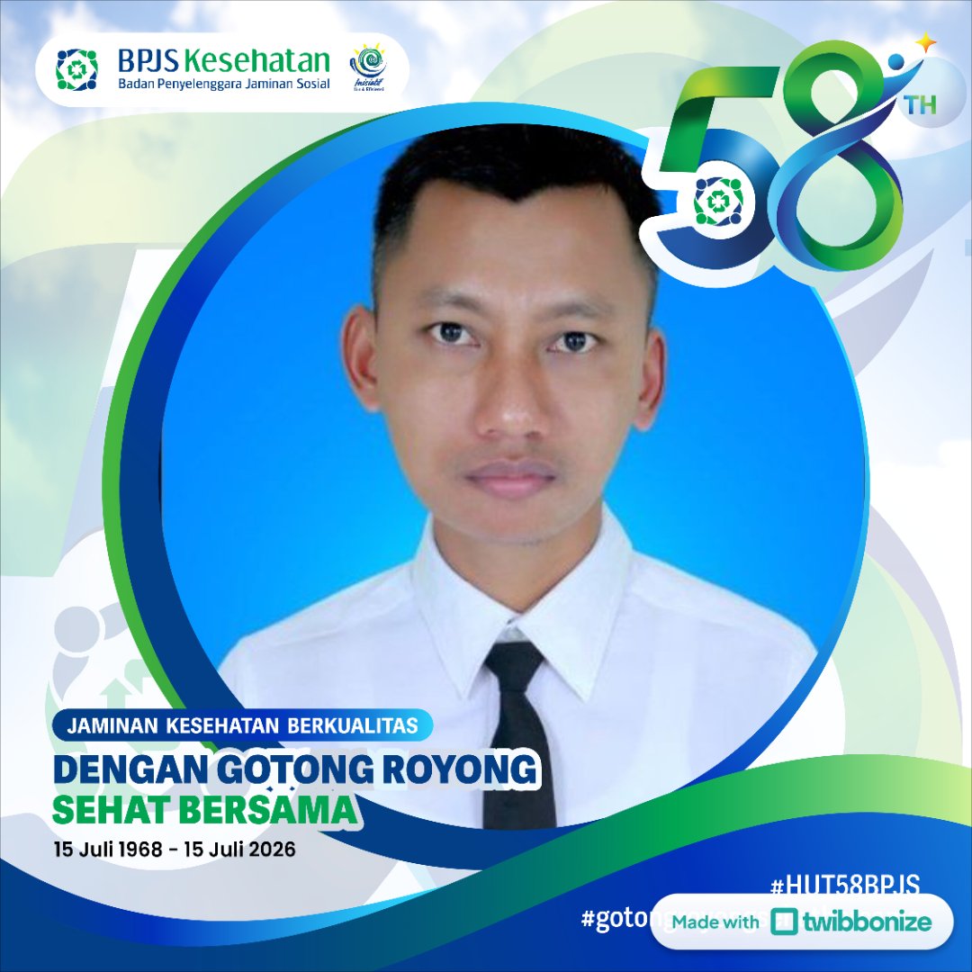 arnoaulia's tweet photo. DIRGAHAYU @BPJSKesehatanRI KE - 58 
15 Juli 1968 - 15 Juli 2026
Dengan Gotong Royong Semua Tertolong

#jknkis
#sehatbersama https://t.co/070MaISCeZ