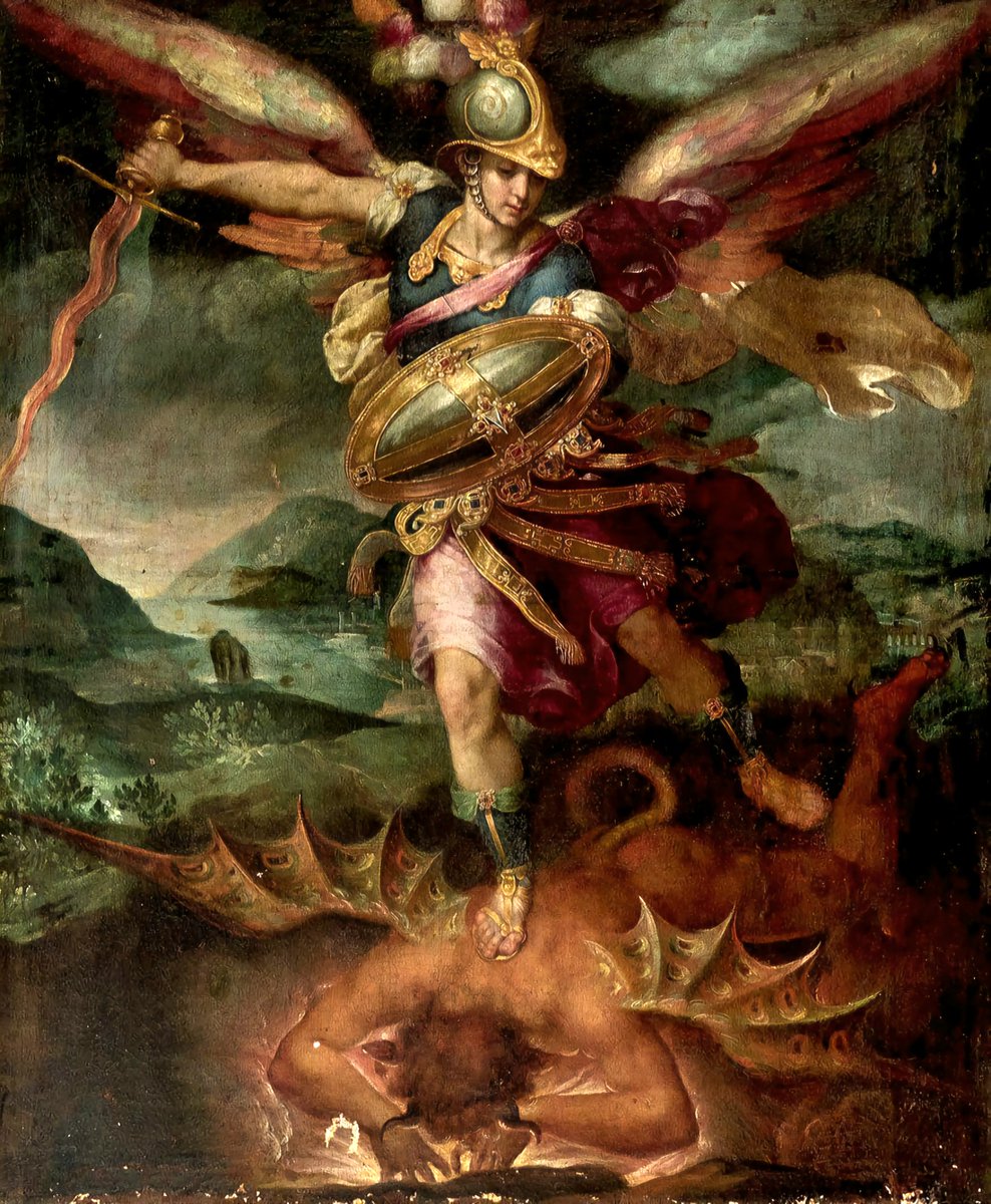 solas_na_greine's tweet photo. Archangel Michael - Spanish School of the 17th century https://t.co/RQboAh8vNs