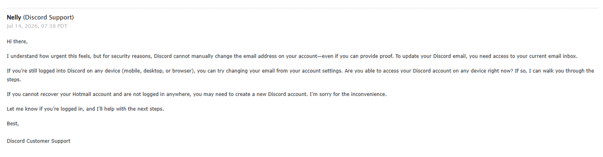 thedao77's tweet photo. https://t.co/RUP1RveFaX
⚠️Status update⚠️
Im feeling better, I lost My Hotmail (goodbye minecraft account and some bought assets) and some accounts and games linked on @Microsoft @Outlook 
Also discord support didnt give me a good solution, i keep the discord acc but its in process to be deleted, its not safe! making a new account its my solution.  (thanks @discord @discord_support)
-Important things are safe (Vrchat account, Twitter, etc) 
-This situation drained a lot my mind, so im gonna take a little break for clear my mind.
-You can still send me DMs, but avoid talking about this on DM for now
-Nothing on my computer is affected, so i keep my assets
I tink that is all for now.
Stay safe and thank you for sharing this! 💛
