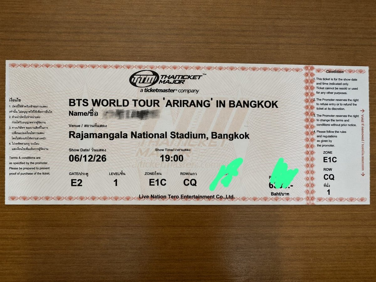 zero_noir's tweet photo. 🧸WTS  ปล่อยบัตร BTS ❕
🖤วันที่ 06/12 โซนE1C 6300 (+อัพนะคะ)
📍บัตรชื่อเราเองค่ะ เนื่องจากจะย้ายโซน 
   คุณสามารถชำระเงินเป็นงวดได้ 

✨สนใจDM ได้เลยค���ะ ❣️🫰

#BTS_WORLDTOUR_BANGKOK
#BTS_WORLDTOUR_ARIRANG_BANGKOK https://t.co/rHaJ034lLe