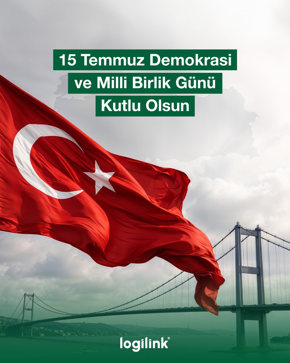 logilinklog's tweet photo. 15 Temmuz Demokrasi ve Millî Birlik Günü’nü kutluyor, birlik ve beraberliğimizin daima sürmesini diliyoruz.

#15Temmuz #DemokrasiVeMillîBirlikGünü https://t.co/YOVaqEIxKm