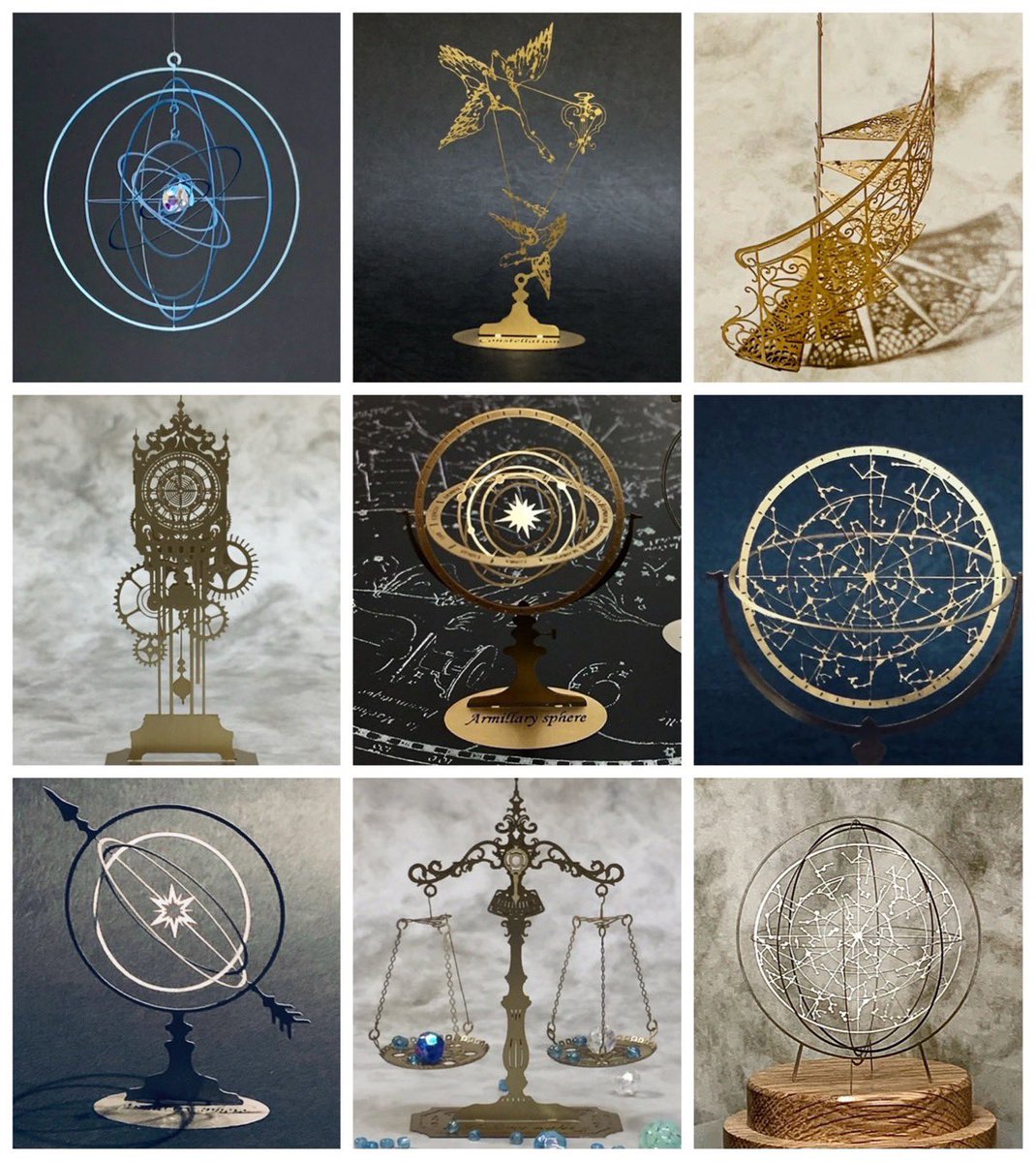 UA式反転計球数器　分子模型　 木製　珍品　模型　オブジェ　時代物 天体観測展 追加入荷のご案内】 ものづくりの部屋さん @AveQyf の作品