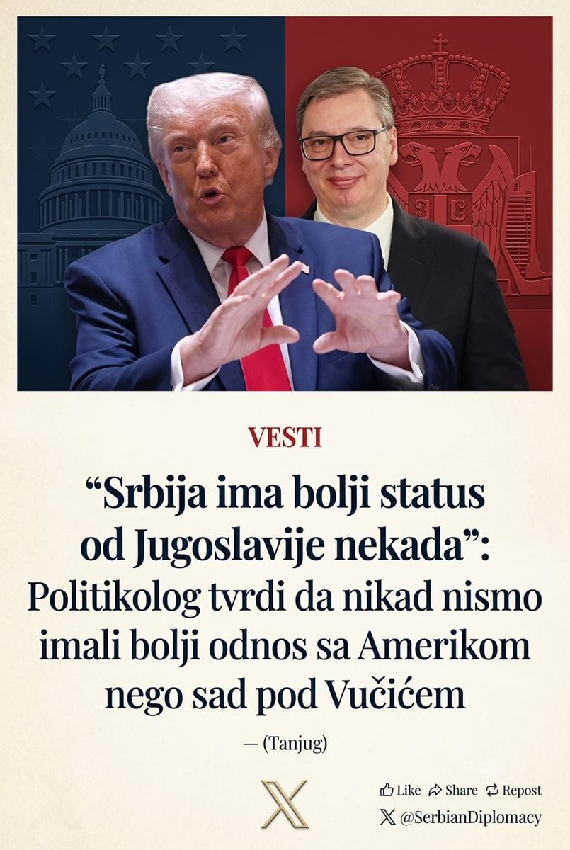HrabraMerida83's tweet photo. Istorijski uspeh uz mudru politiku Aleksandra Vučića! https://t.co/PLlTdZllAq