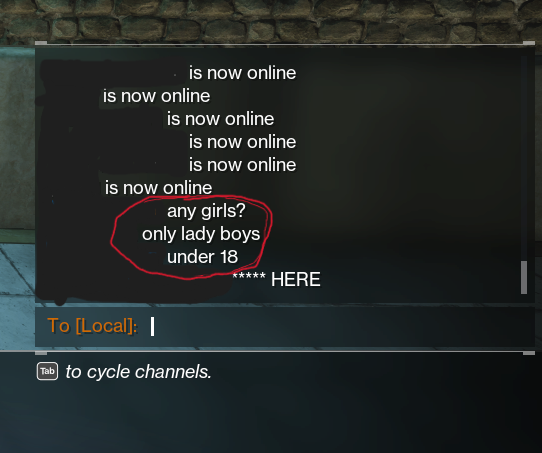 therealwulfy's tweet photo. Reminder to always keep your screenshot tool ready in social spaces. Ran into some deeply disturbing text chat in the Tower today targeting m*nors. Username is blurred here to follow platform guidelines, but a full report will be sent directly to @Bungie. #destiny #gaming #bungie https://t.co/7JVmfUeyGk