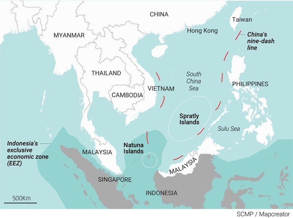 EFFERCETAMOL's tweet photo. The implications of this are great. China can now argue for regular Navy/coast guard presence in the area to "protect its economic interests", solidifying their reach over SCS's southern tip.

This greatly compromises not just Indonesia's, but ASEAN sovereignty as a whole https://t.co/sI3zqyAl1a