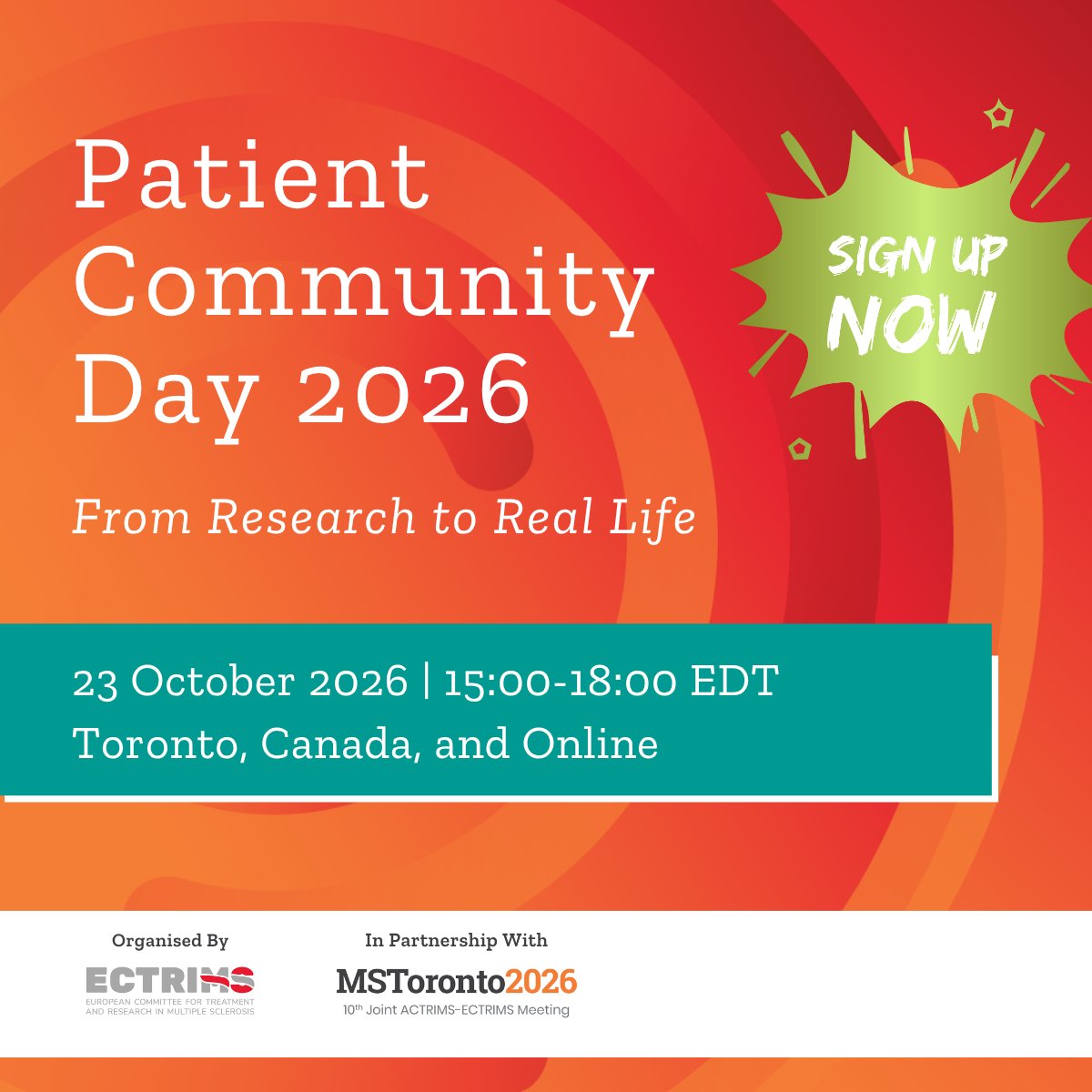 MSIRELAND's tweet photo. Want the latest MS research explained in a clear, practical way?

Sign up for the ECTRIMS Patient Community Day 2026 – available online and onsite for people living with MS, NMOSD and MOGAD.

Register: https://t.co/m24pSepuz8 https://t.co/Q9AAWjp7Jl