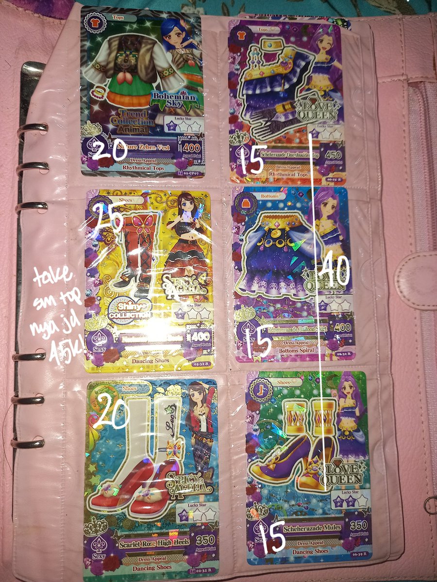 pinkmatchei's tweet photo. #wts kartu aikatsu ori sexy type, cp, rare, normal cards.
⚠️⚠️ Baca slide pertama ya for information and rules 🙏
Beli 7 kartu, gratis biaya packing.
#warungaikatsu https://t.co/or5se4Be9D