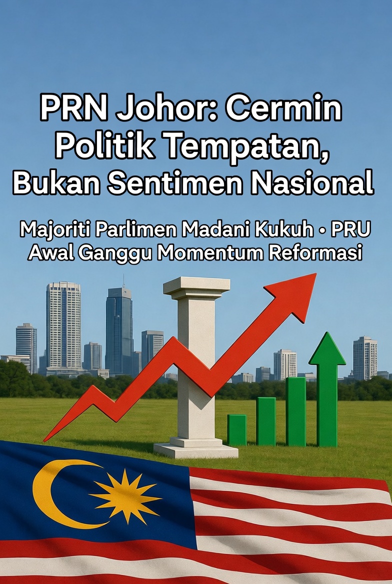 FAranburu's tweet photo. PRN Johor cermin politik tempatan, bukan sentimen nasional. majoriti parlimen Kerajaan Madani masih kukuh dan sah perlembagaan. desakan PRU awal hanya ganggu momentum FDI dan reformasi. sembang kosong je. https://t.co/wJGDoRNuOF