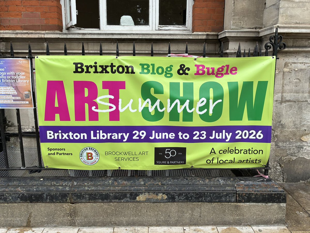 adrianpgibson's tweet photo. This year’s Summer Art Show did not disappoint. So much great art from old friends and exciting new artists. Bravo to all involved 🖼️
#bbbsummerartshow #brixtonblogandbugle #exhibition #brixtonlibrary #brixton https://t.co/V5aaBsmGLH