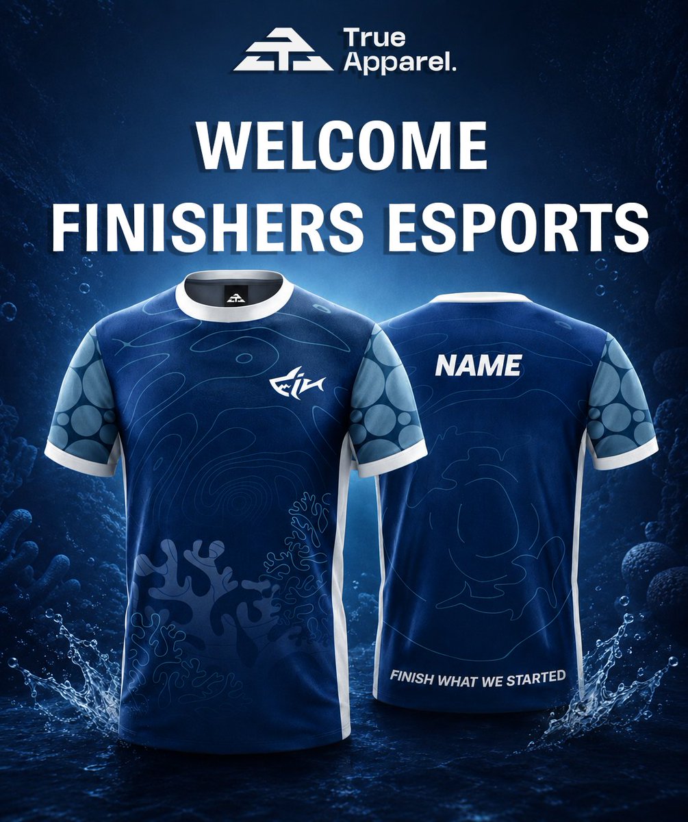 TrueApparelCo's tweet photo. ⚡ Welcome to the True Apparel family, @finishersesport 

We're proud to partner with an organisation that's passionate about competition, community, and pushing the limits.

From custom jerseys and more to come, we can't wait to help bring the FINISHERS ESPORTS brand to life both on and off the server.

Here's to an exciting journey together. Welcome aboard! 💛🖤

#TrueApparel #FinisherEsports #StayTrue