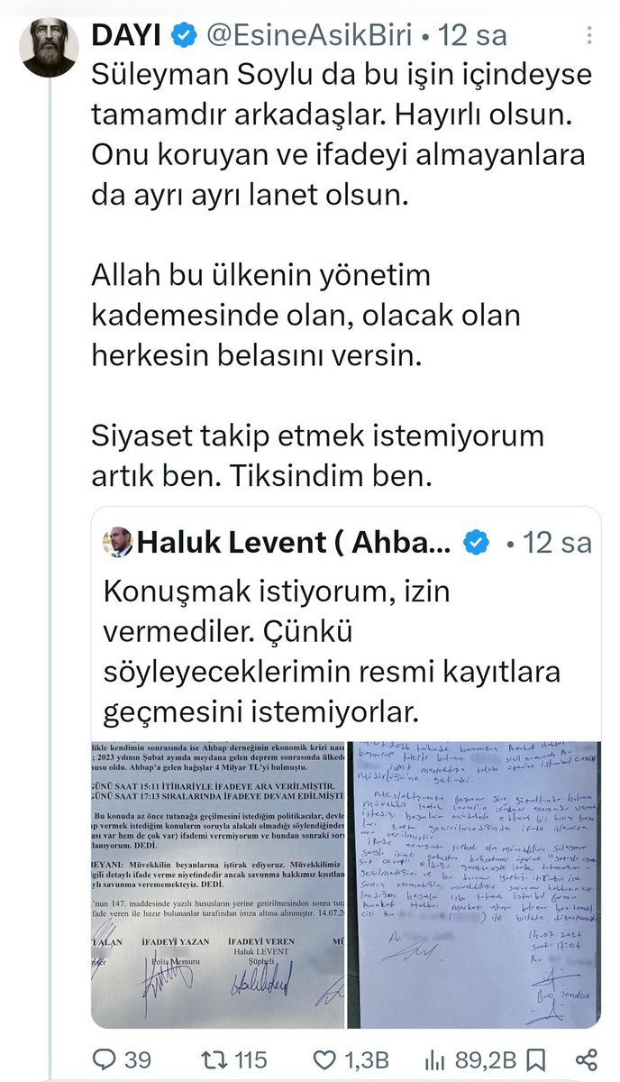 ben_ercan34's tweet photo. Bütün SOL'cular "Afad onların Ahbap bizim" diyordu.

Şimdi Haluk Levent'i bize itelemeye çalışıyorlar.

Az namussuz değilsiniz.

Haluk Levent'in Twetlerinin yorumlarına bakın böyle binlerce yorum bulursunuz. https://t.co/qmoDsBjFsv