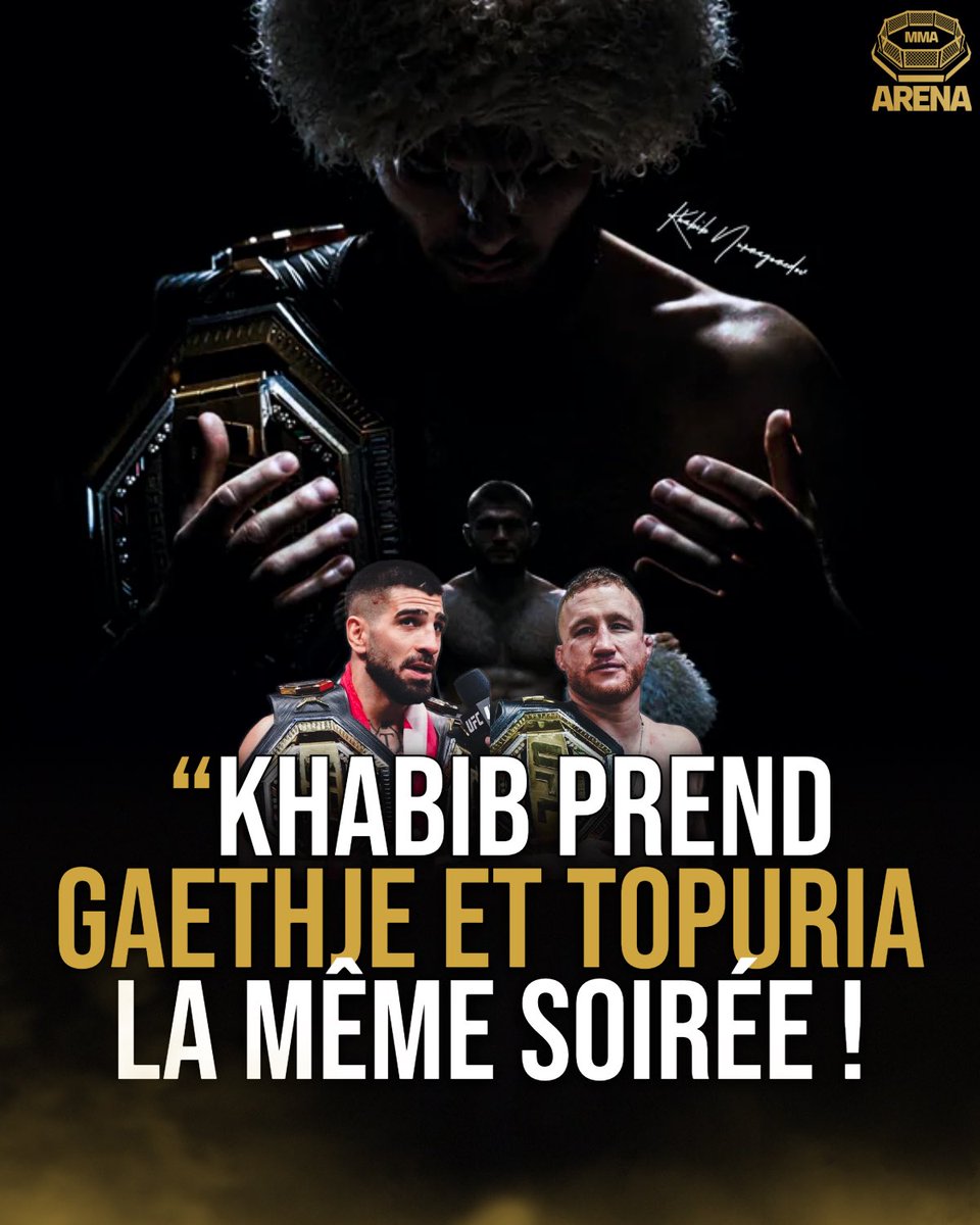 MMArena_'s tweet photo. Le coach de Georges St-Pierre, Firas Zahabi, estime que Khabib Nurmagomedov battrait Ilia Topuria et Justin Gaethje la même soirée 😳

« Je pense que Khabib est en avance sur son époque. Ce n’est pas seulement qu’il était exceptionnel à son époque, je pense qu’il battrait encore tout le monde aujourd’hui. Il battrait Gaethje aujourd’hui. Il battrait Topuria. Si on faisait Khabib contre Topuria sur cinq rounds, puis Khabib contre Gaethje sur cinq rounds le même soir, je choisirais quand même Khabib pour remporter les deux combats. »