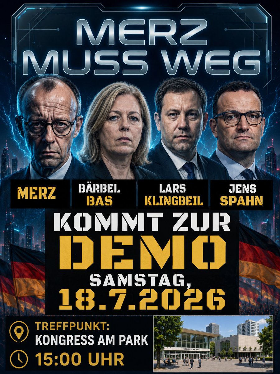 Technik_fuchs's tweet photo. Du hast die Schnauze voll? Dann komm zur Demo! Augsburg 

#BerlinerCDU #momson #WM2026 https://t.co/mcFQSOVE1R