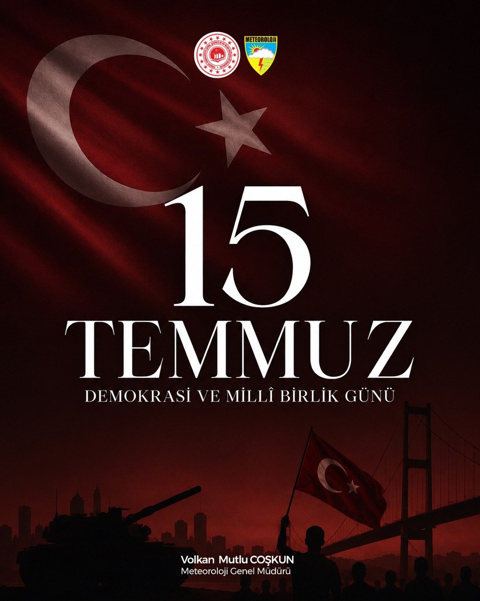 VolkanMCoskun's tweet photo. 15 Temmuz Demokrasi ve Millî Birlik Günü'nü saygı ve gururla anıyor; millî iradeye ve vatanımıza sahip çıkarken hain darbe girişiminde canlarını feda eden aziz şehitlerimizi rahmet, minnet ve dualarla yâd ediyor, Birliğimizin ve beraberliğimizin daim olmasını temenni ediyorum. https://t.co/oEWiv6FtG3