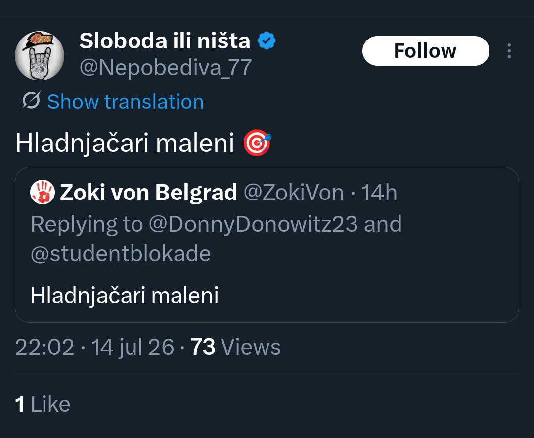 arleta131313's tweet photo. Valjda je konačno jasno kakvi su ovo bot oblici života! Studente rođene posle 2000. izjednačavaju sa zločincima? Ti botovi su vrv tada bili na platnom spisku kod Slobe i jeli 💩💩kao i danas, drugačije ne mogu. Oni koji ih promovišu neka reše da li će i dalje da jedu 💩💩sa njima https://t.co/gkkzTwKB5D