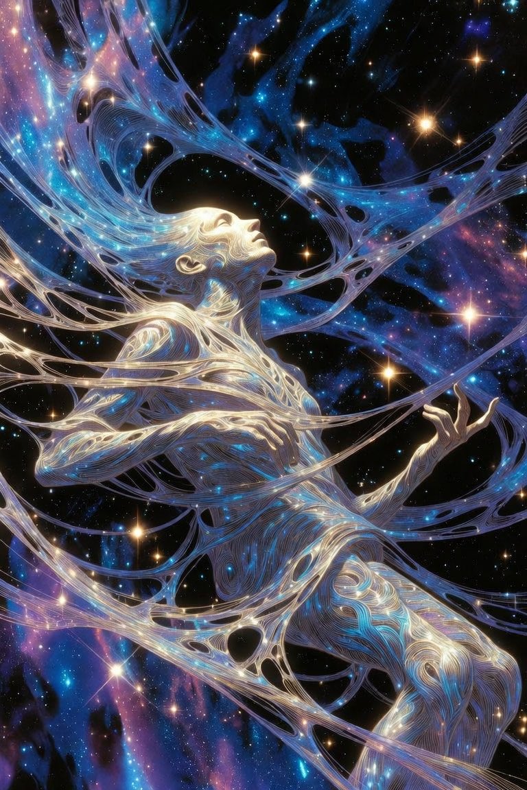 Jotrade2's tweet photo. Lost in the weave of stars ✨ This dreamweaver brings ancient magic to life. What world would you create?
#AIArt #DigitalArt #SurrealArt #ArtTwitter #FantasyArt https://t.co/jpeyF7pkej