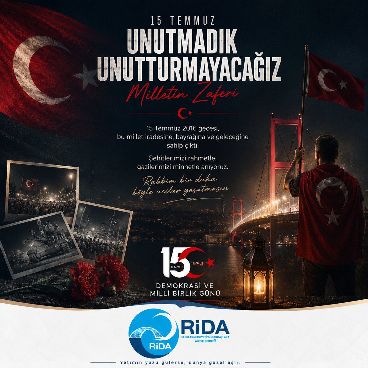 ridaderkonya's tweet photo. 15 Temmuz Unutmadık Unutturmayacağız.
Vatanımız için canlarını feda eden tüm şehitlerimizi rahmetle ve minnetle anıyoruz. https://t.co/3GUBIw5Pmg