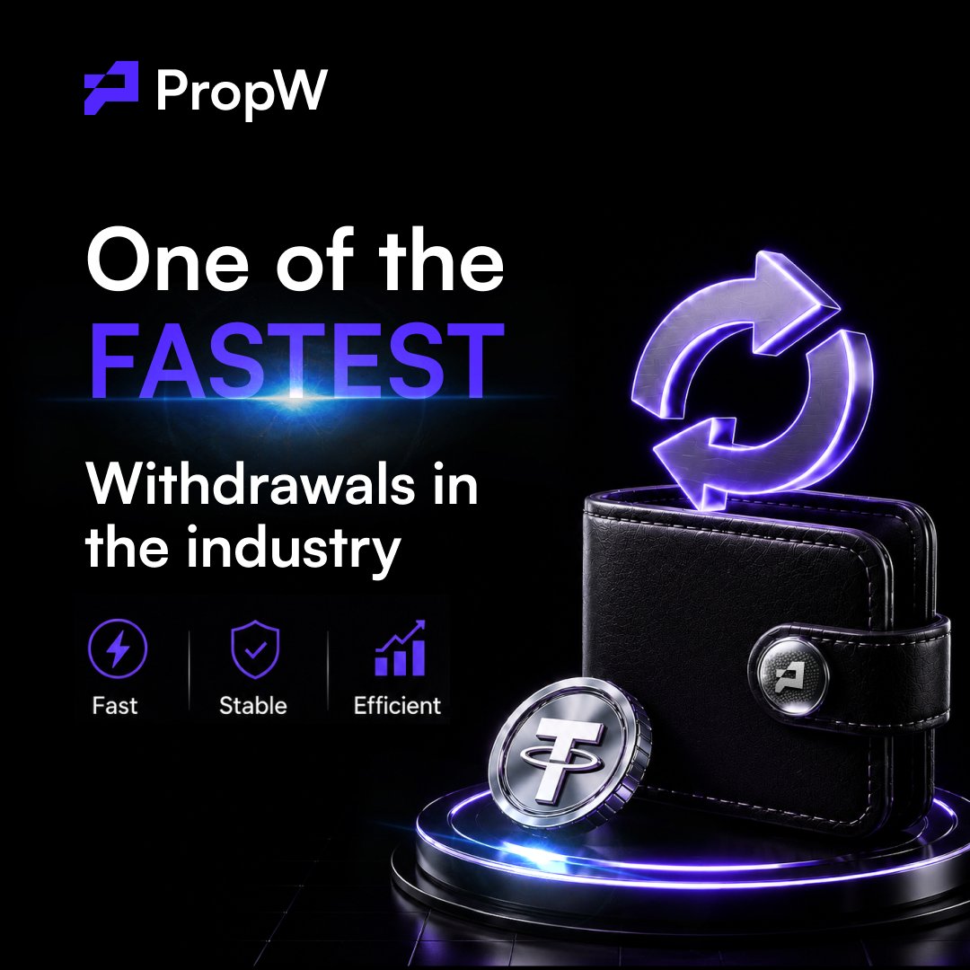 PropWGlobal's tweet photo. Fast withdrawals, built for traders. โก๐ธ
From submitting your withdrawal request to receiving your funds, it takes just 1 business dayโand never more than 2 days. ๐
One of the fastest payout speeds in the prop trading industry. โ
#PropTrading #FastPayouts #Trading #FundedTrader #Withdrawal #PropW