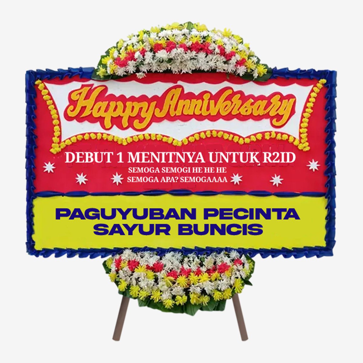 berfiktif's tweet photo. Sudah dipesan dari jauh hari, maka begitu tiba hari dimana R2ID tampil, Ayana dan Timnya sibuk memajang karangan Bunga di luar gedung. https://t.co/npdWvaJRo9