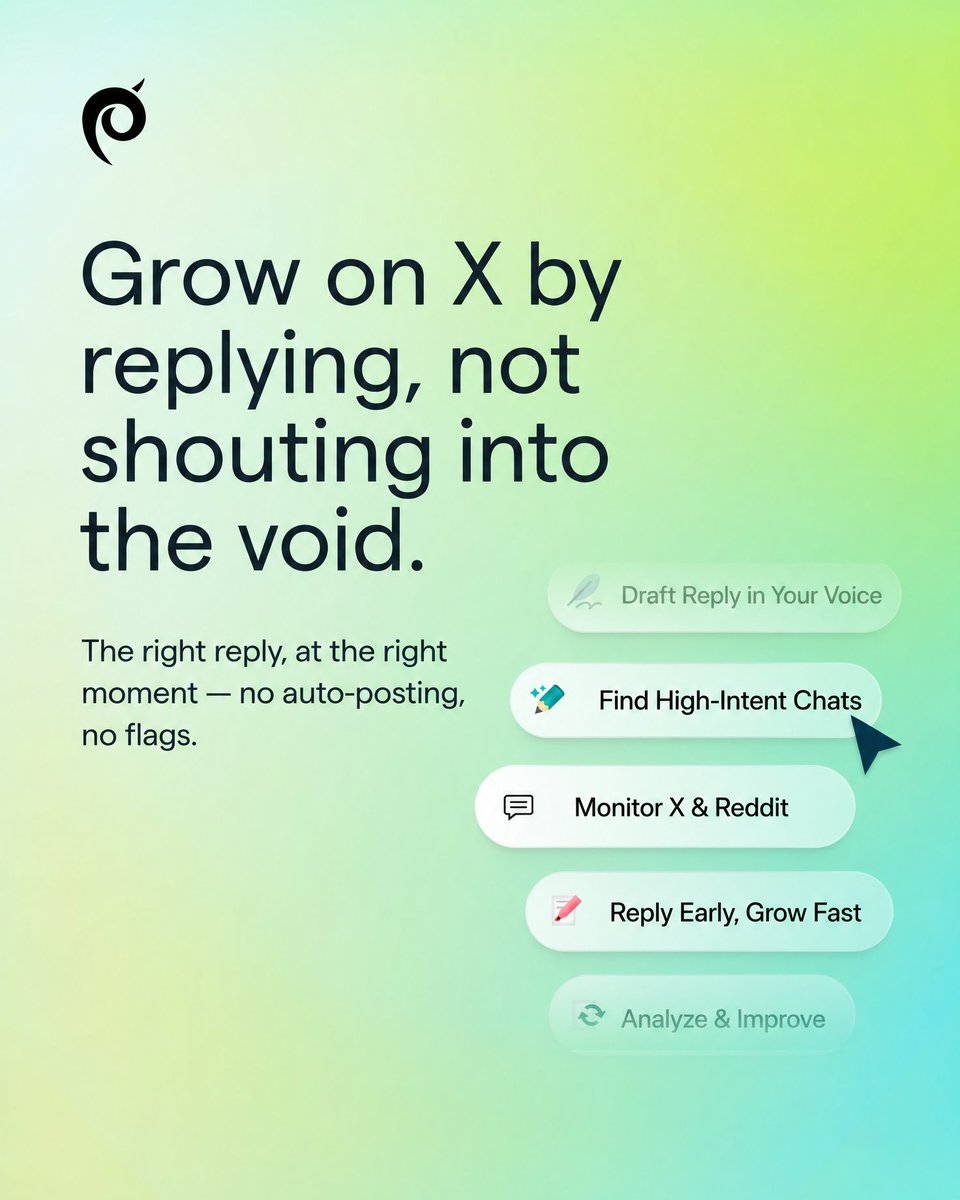 PounceSo's tweet photo. Scale your X and Reddit audience in 15 minutes a day with a real-time AI inbox that cuts the noise and drafts one-click replies in your voice