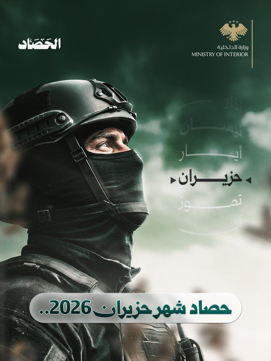 syrianmoi's tweet photo. بأكثر من 1.5 مليون معاملة منجزة وتقديم آلاف الخدمات الطبية.. نستعرض معكم جهودنا المكثفة والمستمرة في مختلف إدارات وزارة الداخلية خلال شهر حزيران الماضي.
1/2
#الجمهورية_العربية_السورية 
#وزارة_الداخلية https://t.co/7n4WwDFvxu