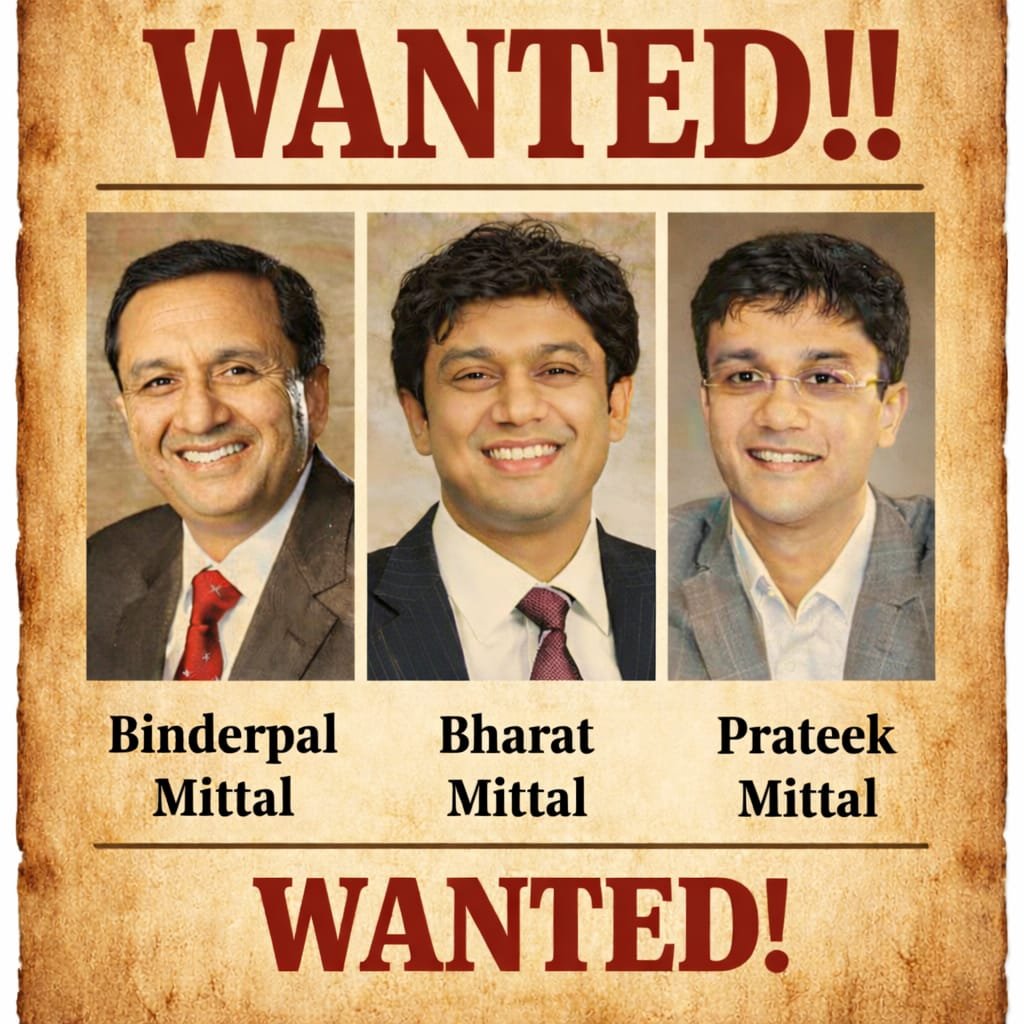 VikrantGup18679's tweet photo. 10000 crores scam..Hawala kings, murderers, bahubali's-Binder Pal, Bharat and Prateek Mittal all directors of Sushma Buildtech Pvt Ltd Punjab absconding since 4 months..
Police, politicians, officials have become corruption guru  #DEATHOFDEMOCRACY https://t.co/iO3mwLQyyf