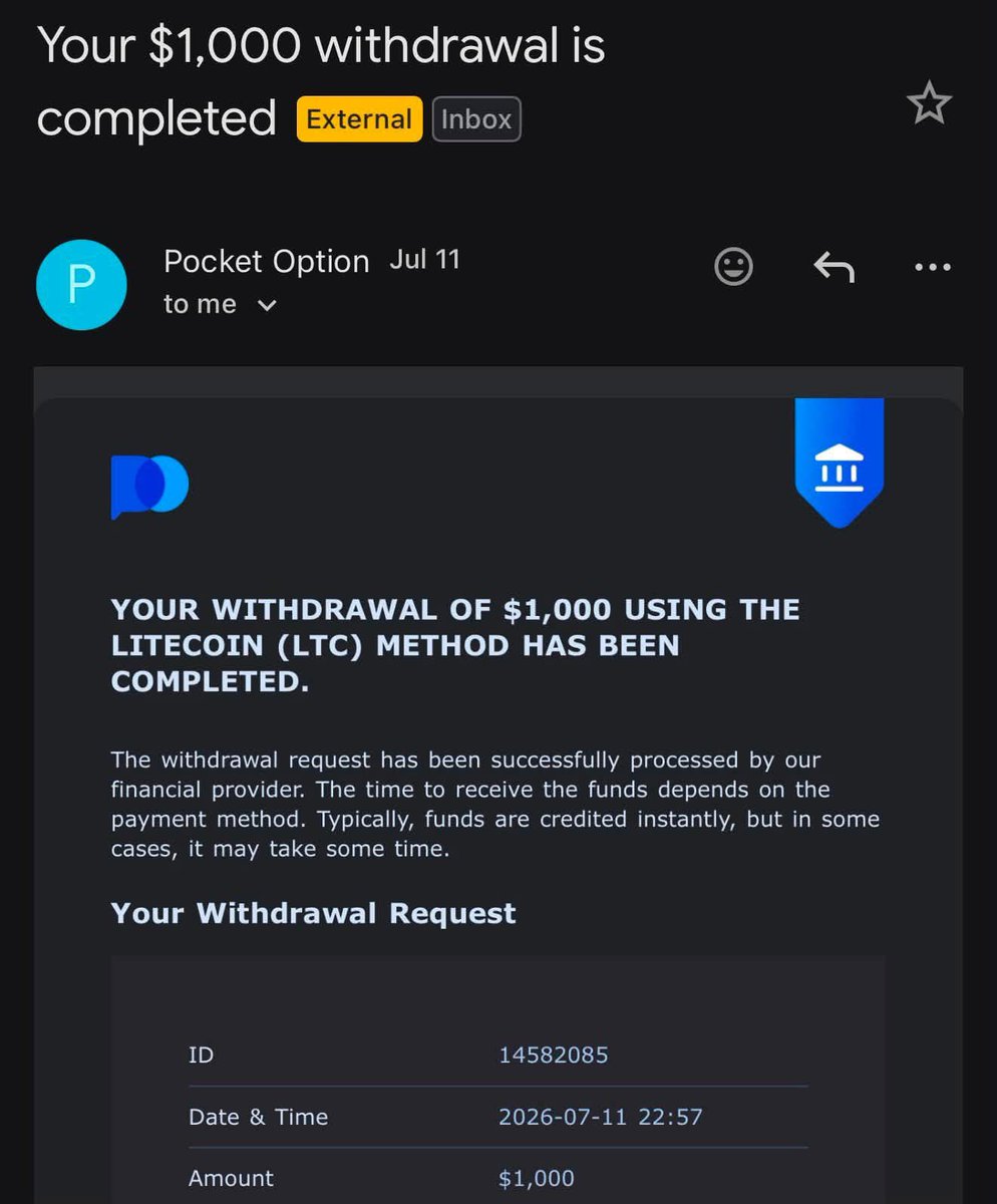 ForeignExc76's tweet photo. Made a deposit of $94 July 11th!!! Made a withdrawal of $1000 on July 11th!! I get busy in pocket options binary is becoming one of my favorites this thing is a cash cow i am thinking about bringing it to our group!! https://t.co/CjWb6NuL9J