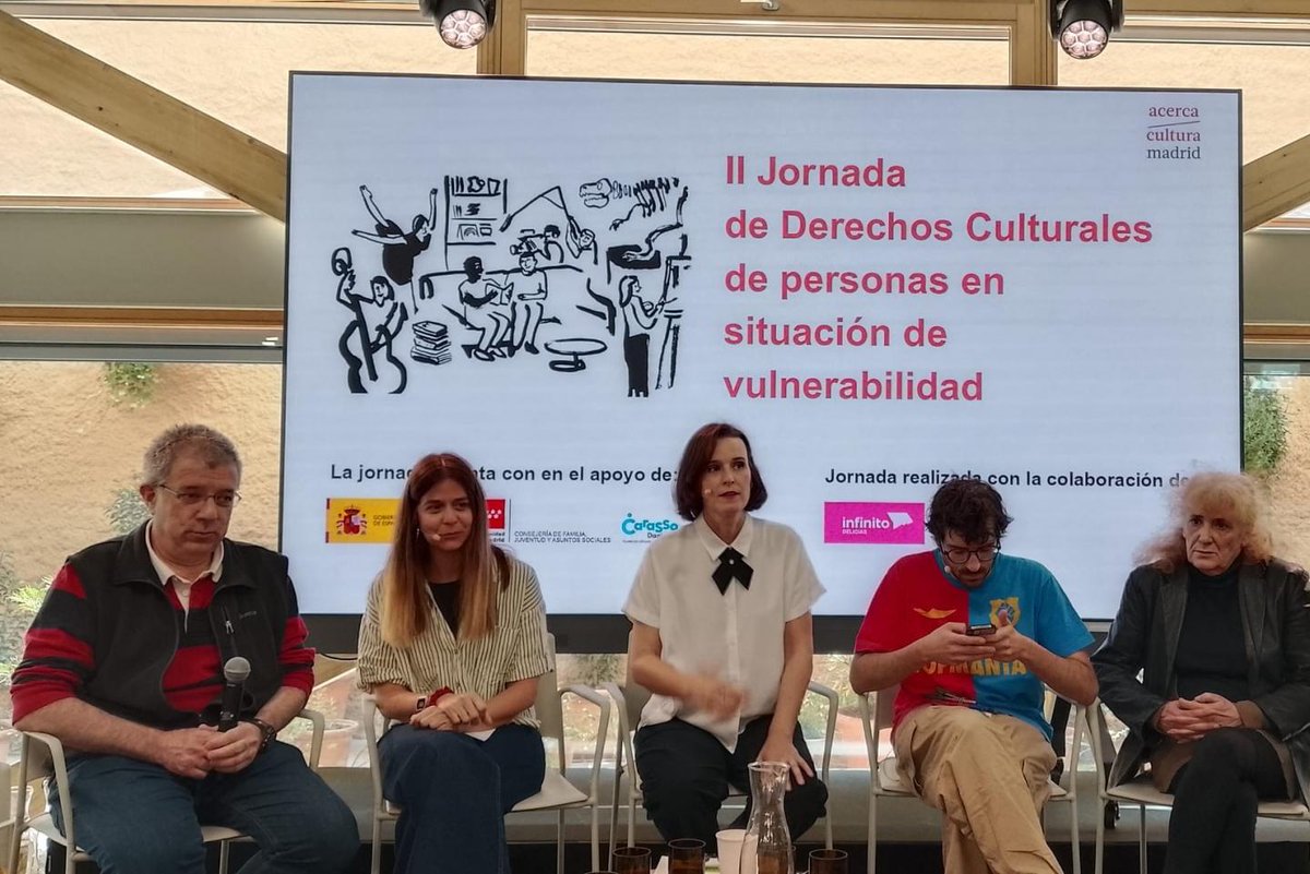 CaritasMadrid's tweet photo. El derecho a la cultura para las personas en situación de vulnerabilidad

El Centro de Tratamiento de Adicciones de Cáritas Madrid ha participado en la II Jornada por los Derechos Culturales de las Personas en Situación de Vulnerabilidad, poniendo en valor la cultura como herramienta de inclusión y recuperación personal.
https://t.co/wskTYisK7O
#CTA #adicciones #derechocultura #sinhogar #salud