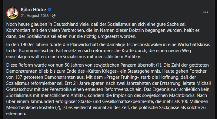 Suzi_rules's tweet photo. @ben_brechtken Ich bin wirklich zutiefst antikommunistisch, aber Hoeckes Aussagen sind nicht grundsaetzlich falsch und vermutlich aus dem Zusammenhang gerissen. https://t.co/zGcTrVWApu