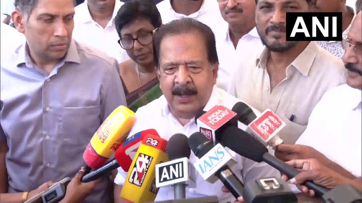 ANI's tweet photo. Chennai: Keralam Home Minister Ramesh Chennithala says, "Operation Toofan has received the wholehearted support of Tamil Nadu Chief Minister Joseph Vijay. He has expressed his readiness to deploy police personnel along the Kerala-Tamil Nadu border and, at the same time, to facilitate intelligence sharing and information sharing. Subsequently, he convened a meeting with all senior police officers and secretaries. During the meeting, he directed them to further strengthen Operation Toofan. It was decided to bring the Kerala-Tamil Nadu border completely under police surveillance, ensure mutual sharing of information, and strengthen intelligence exchange. The overall atmosphere was highly encouraging. He told me that he himself had participated in a marathon run against drug abuse. I requested him to visit Keralam. Actor Mohanlal is Operation Toofan's brand ambassador. Vijay has agreed to come. The Home Department has decided to organise a major programme in Ernakulam featuring both Mohanlal and Vijay, with Keralam Chief Minister VD Satheesan also participating. I express my special gratitude to Tamil Nadu Chief Minister Joseph Vijay for agreeing to join hands with us in this major fight against narcotic drugs. In the coming days, the Keralam Police and the Tamil Nadu Police will move forward with a strong fight against this mafia by effectively exchanging information and intelligence."