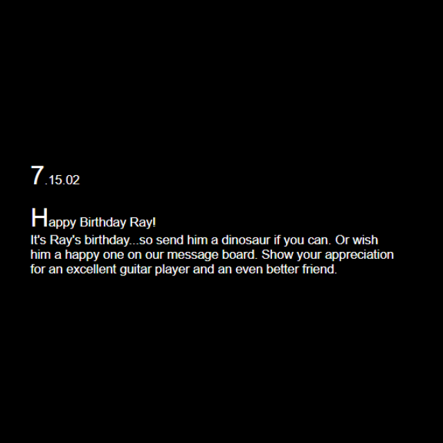 saintdestroya's tweet photo. In honor of RAY TORO'S BIRTHDAY! heres gerard's birthday greeting for ray back in 2002 https://t.co/WYlIY9SUBj