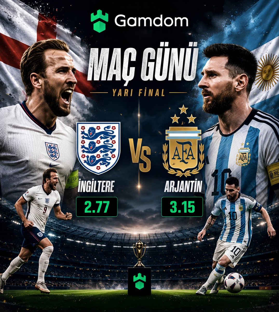 gamdom_turkey's tweet photo. Final yolunda son engel. 🏆

🏴󠁧󠁢󠁥󠁮󠁧󠁿 İngiltere ve 🇦🇷 Arjantin, yarı finalde kozlarını paylaşıyor.

🏴󠁧󠁢󠁥󠁮󠁧󠁿 İngiltere 2.77
🇦🇷 Arjantin 3.15

Senin kazananın kim? 💚

EN YÜKSEK Oranlarla yayında ↙️

🫵Gamdom Giriş: https://t.co/msZw3JJi7u

😎Topluluk: https://t.co/HWwSNFAxHN