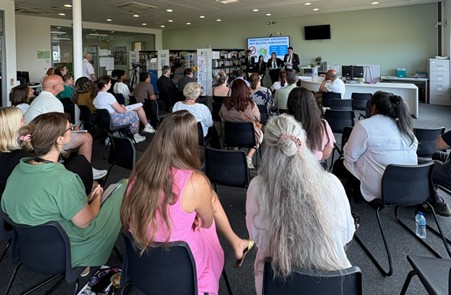 HarrisKingswood's tweet photo. On July 10th, 8 of our Anti-Bullying Ambassadors hosted the Stop the Hate Conference organised by the Basildon Twinning Group. Pupils gave speeches to members of the local community about their own experiences and ideas on how we can work together  to challenge bullying. https://t.co/Zd0liHjr18