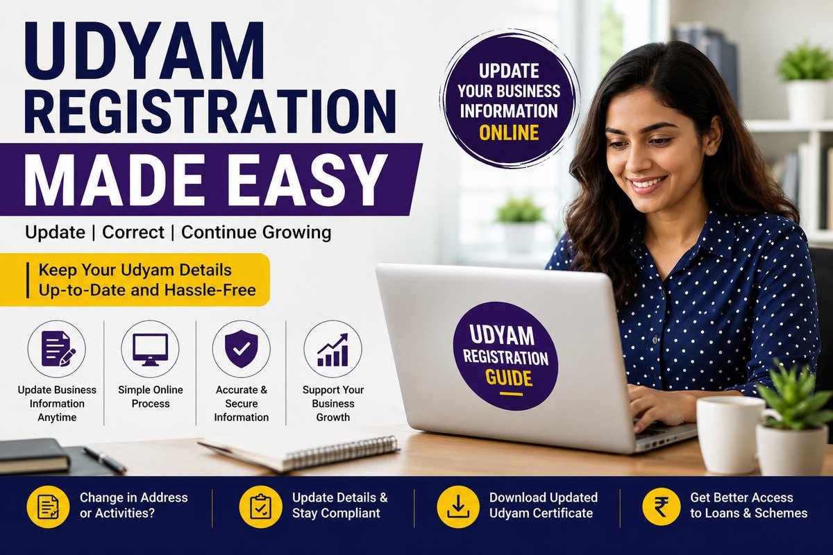 drayshakhan6's tweet photo. Keeping your Udyam Registration updated helps your business stay organized and ready for future opportunities.
Learn the online process, required documents, and important updates in this easy guide.
https://t.co/mLtx12yQYc
#Udyam #UdyamRegistration #MSMEIndia #SmallBusiness https://t.co/a0l85Chk8C