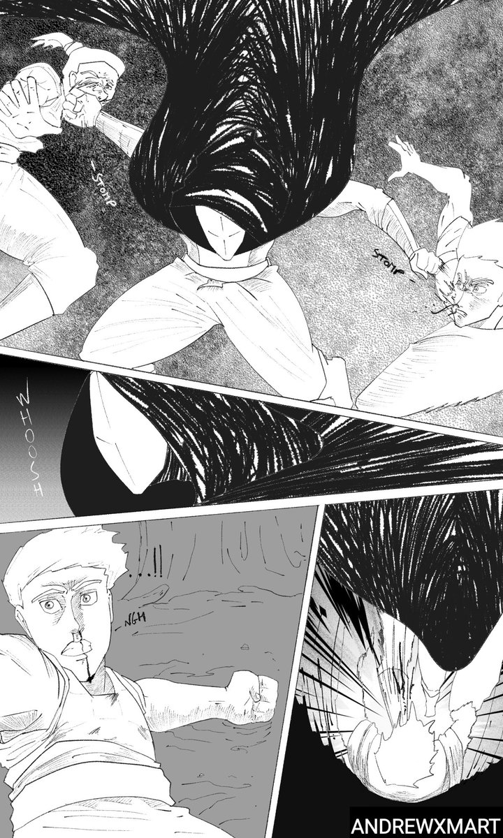 AndrewXMart's tweet photo. Sketch vs final version 
Soo much to learn and improve
#manga https://t.co/t2nu9Pia2z