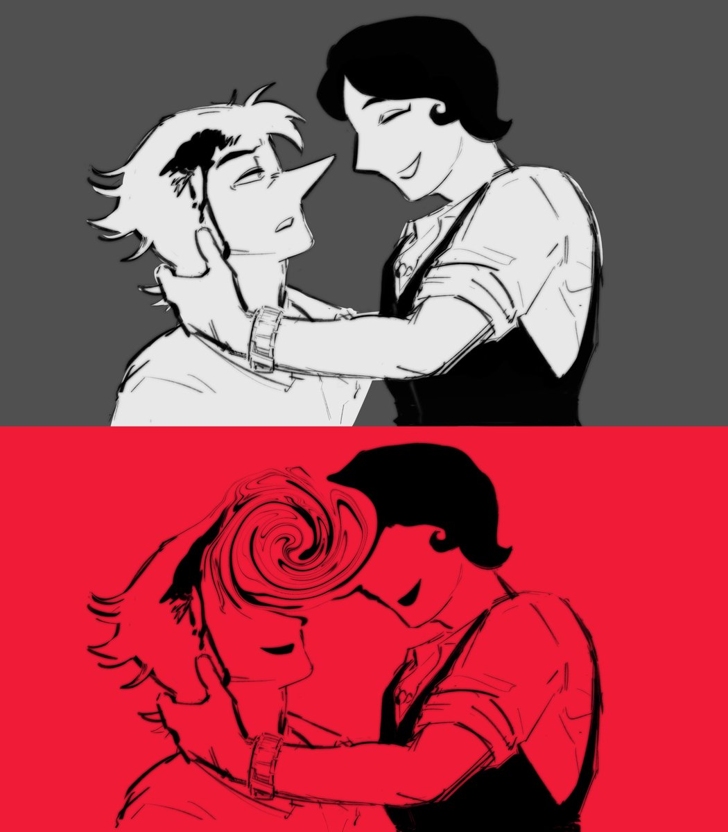 lu_drawingstuff's tweet photo. rough fanart doodles of @/dingodinguses and @/R101OCK ocs https://t.co/0WC1BDfSAr