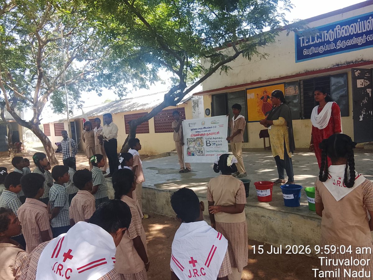 tiruvalur's tweet photo. Today Thiruvallur Municipality Four Bin awareness in School studient TELC School and Gowdi School https://t.co/7aGXky6N6f