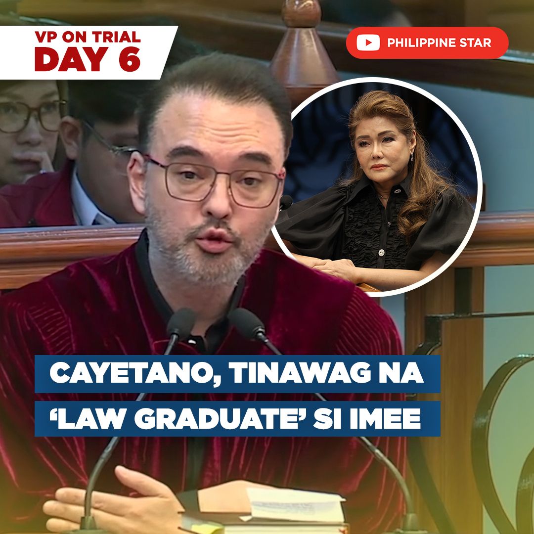 PhilippineStar's tweet photo. ‘SI IMEE IS A LAW GRADUATE, DIBA?’

Inihayag ni Senator-judge Alan Peter Cayetano ang kanyang hamon sa pagganap sa impeachment trial laban kay Vice President Sara Duterte, lalo na’t kakaunti lamang sa hanay ng mga senador ang may karanasan sa larangan ng abogasya.

Kabilang sa mga nabanggit nito ay si Senator-judge Imee Marcos na tinawag nitong “law graduate.”

“I admit to you, nahihirapan po ako eh, wala si Senator Marcoleta iilan lang po kaming abogado dito – si Senator Pangilinan, Chiz. Si Imee is a law graduate, diba? Senator Pia. Bam is a second year law student and I’m encouraging him na tapusin niya tutal review na nangyayari ngayon. But It’s not easy, 24 lang kami, nabawasan na ng tatlo,” saad nito sa ikaanim na araw ng proceedings ngayong Miyerkules, July 15, 2026.

Matatandaang naging sentro ng kontrobersiya noong nakaraang halalan ang kredensyal sa pag-aaral ng batas ni Marcos, matapos magkaroon ng balita na nagtapos siya bilang cum laude sa UP College of Law Batch 1983, na itinanggi naman ng pamantansan.

PANOORIN: https://t.co/T1XZRypjPm