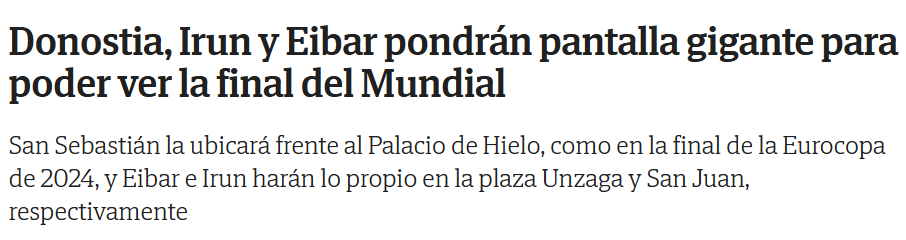 SeleneLanchas's tweet photo. ¿Cómo era eso de las pantallas gigantes y los equipos de Irun? ¿Hay algún irundarra que vaya a jugar la final del Mundial?¿Ahora sí que hay tiempo e interés? Vaya, vaya... @Irun_informa @c_laborda https://t.co/R3TMH4eJZr