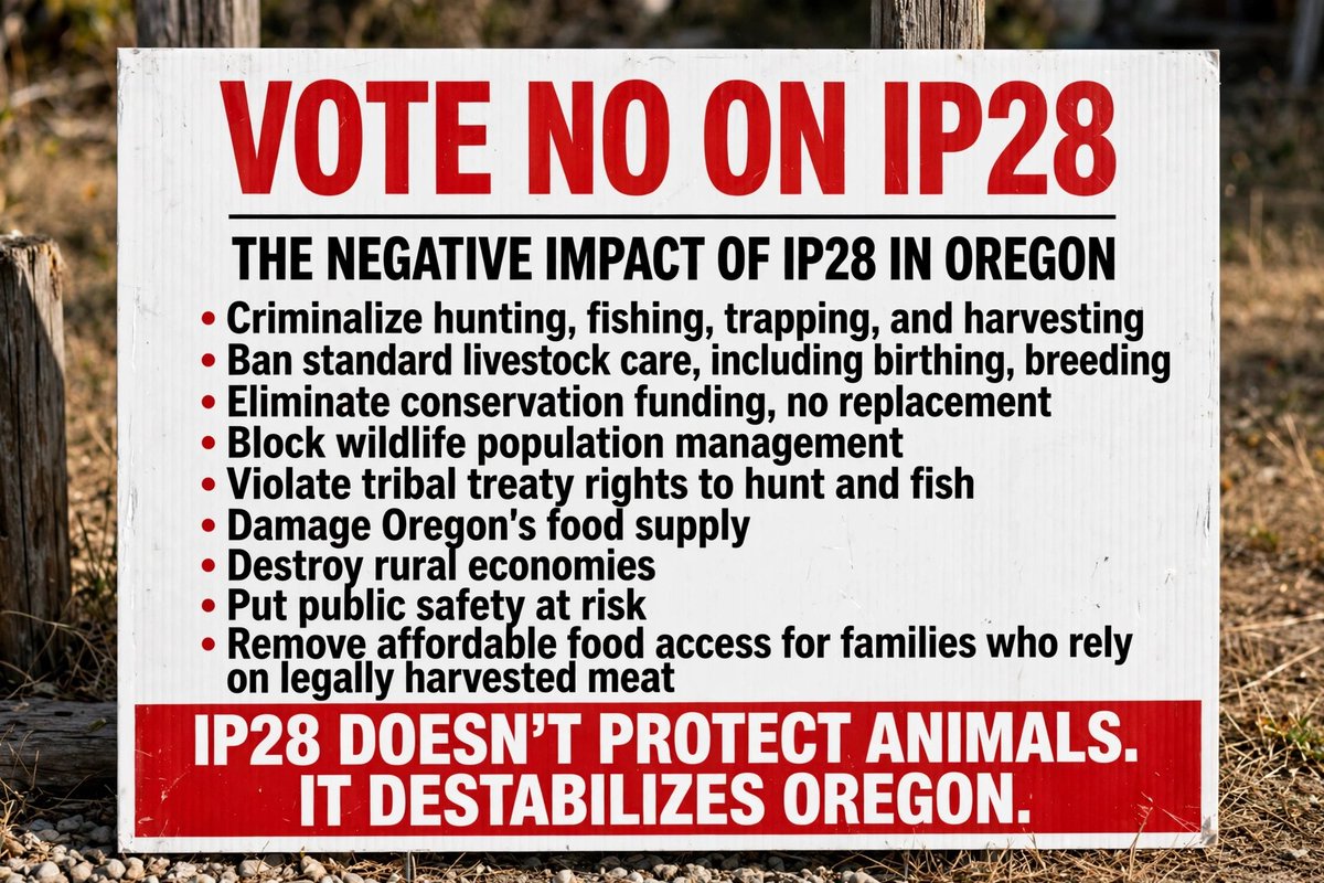 WhitewolfOr7's tweet photo. Listen up, Oregon!
This ain’t some grassroots “save the bunnies” lovefest from your friendly neighborhood Portland substitute teacher. Nah, this is straight up colonization by out of state animal rights fanatics with deep pockets and zero respect for how real Oregonians actually live.
The PEACE Act, more like the “People Eliminating Actual Oregon Economy” scam. IP28, IP13, IP3,  they just keep rebranding the same radical nonsense until the signatures stick. Chief petitioned by a Portland sub, bankrolled by Craigslist guy’s foundation in San Francisco dropping 30 grand, some New York hotshot Owen Gunden who already dumped 50k on the last failed version, PETA from Virginia, Direct Action Everywhere out of Berkeley, and a mystery Postnov Leonid.
Out. Of. State. Cash. Flooding into Oregon to tell our farmers, ranchers, hunters, fishermen, and researchers that their entire way of life is now “animal cruelty.” Because apparently Craig Newmark and his coastal buddies know better how to manage Oregon timber country and Willamette Valley farms than the people who actually work the land.
They’re paying circulators $25 an hour nearly 30 hired guns to harvest signatures like it’s a Silicon Valley hustle. 120k+ signatures by late May? Yeah, that money doesn’t grow on Oregon trees. It gets shipped in from people who couldn’t tell a cougar track from their kombucha order. Karuna Foundation wants a vegan dystopia. World Animal Protection and the rest of the circus? Same globalist grift.
This is classic, wealthy urban extremists from California and New York trying to turn Oregon into their utopian petting zoo where nobody can hunt, trap, fish, or raise livestock without some Portland activist and their lawyer coming after them. Meanwhile, actual Oregonians, loggers, farmers, working families, get lectured about “cruelty” by people who’ve never set foot east of the Cascades or west of the Hudson.
We don’t need San Francisco foundations or East Coast trust funders rewriting our statutes to fit their ideological fever dream. Protect animals? Fine. But destroying rural Oregon, our food system, our heritage, and our freedoms? Hard pass.
This ballot measure is out of state money waging war on Oregon’s soul. Reject it like the invasive species it is. Real Oregonians,,hunters, anglers, farmers stand up. The wolves are watching, and we’re not surrendering our birthright to a bunch of coastal vegans with checkbooks.
Tell IP28 to take their California cash and stay the hell out of our woods. 🇺🇸 🐺