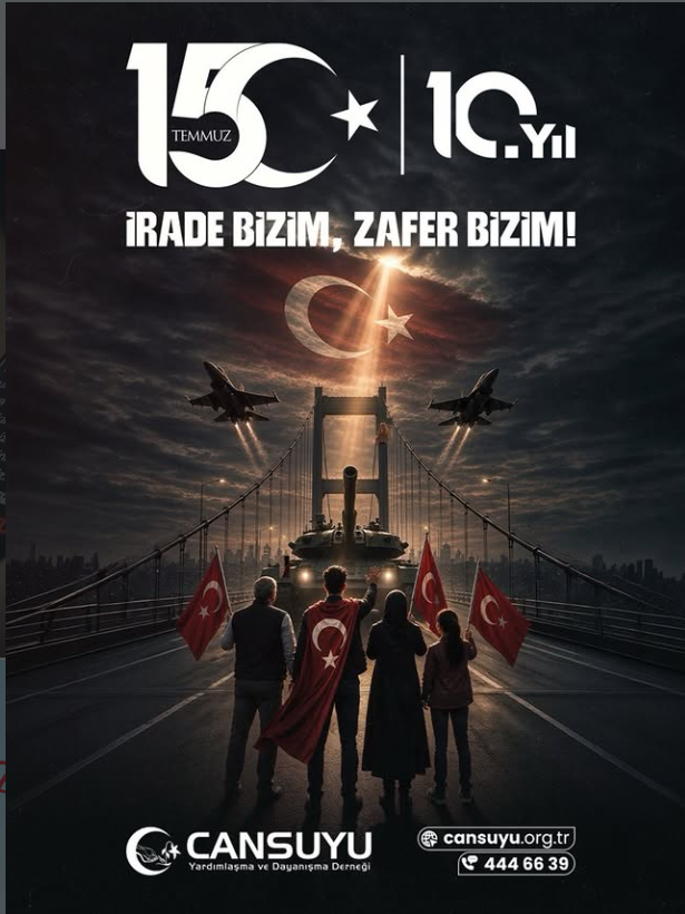 cansuyukayseri's tweet photo. 15 Temmuz’un acı hatırasını yaşayan tüm milletimize geçmiş olsun. Birliğimiz daim ezanlarımız kuvvetli olsun.
@cansuyudernegi @cansuyukayseri
Cansuyu sizi gerçek muhtaçlara ulaştırır. https://t.co/ggfmJnF4Cn