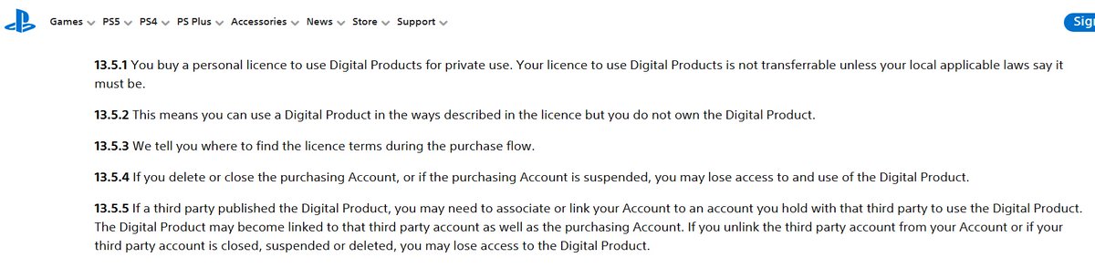 NazRaiGaming's tweet photo. When You Buy Digital on PSN you are doing the following: 

🔵You're buying a licence, not the game itself.
🔵The licence is for your personal use only.
🔵You can't transfer that licence to someone else (unless local law says you can).
🔵You don't own the digital game you only have permission to use it under the licence terms.
🔵If you delete, close, or lose access to your PlayStation account, you may lose access to your purchased digital games.
🔵Some games require a linked third-party account (e.g. EA, Ubisoft, etc.).
 🔵If that linked account is removed, suspended, or deleted, you may also lose access to the game.

#NoDiscNoBuy