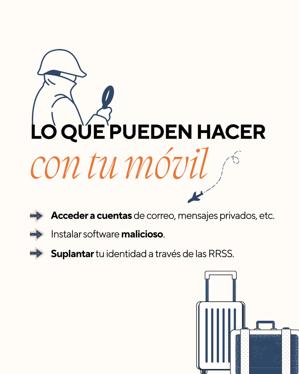 osiseguridad's tweet photo. 🚨 No todos los cargadores cargan... algunos también pueden "vaciar" tu móvil.

Conectar tu teléfono a un USB público podría poner en riesgo tus datos personales. 😱

Antes de tu próximo viaje, lee esto 👇
https://t.co/oP2U5e7qlz

#JuiceJacking #Ciberseguridad #Vacaciones https://t.co/pE27a9IWTv