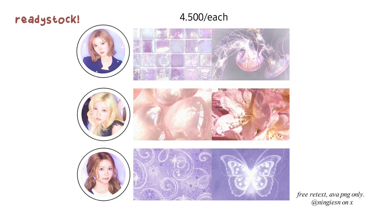 ficqsi's tweet photo. layout readystock h2h (ian, carmen, jiwoo, stella, yuha, ana, juun &amp; yeon) #bealanja https://t.co/UX83qBHkW3