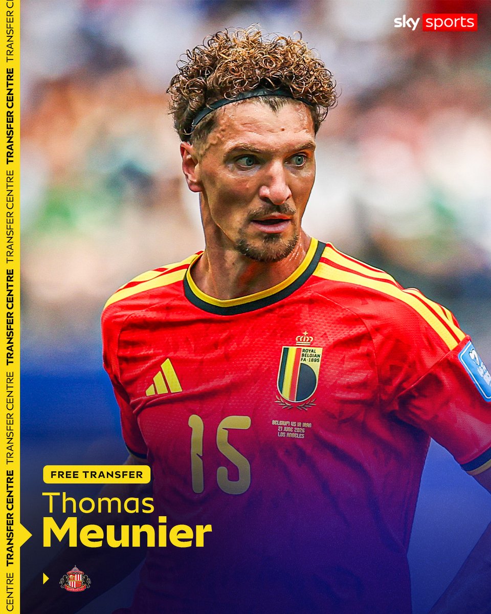 SkySportsPL's tweet photo. Sunderland announce the signing of defender Thomas Meunier ✍️ https://t.co/JT7YihqkqT