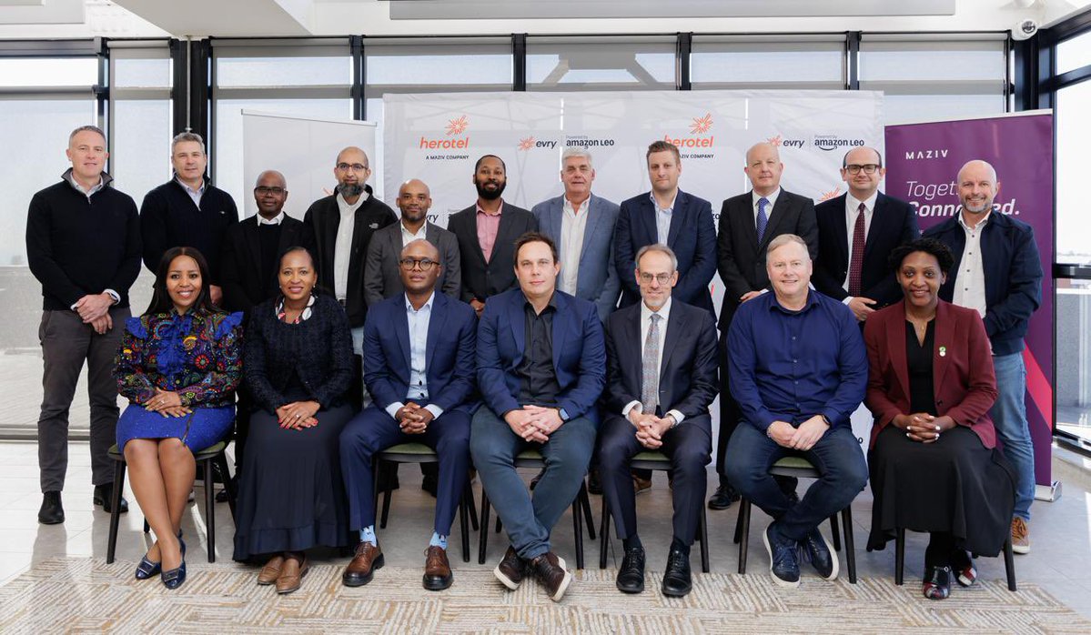 SollyMalatsi's tweet photo. Today I joined Herotel and Amazon to mark the beginning of a partnership that will be instrumental in bringing affordable, reliable, and high-speed internet through satellite technology.
This collaboration is an excellent example of the type of partnership required to empower more people to participate productively in the modern digital economy.