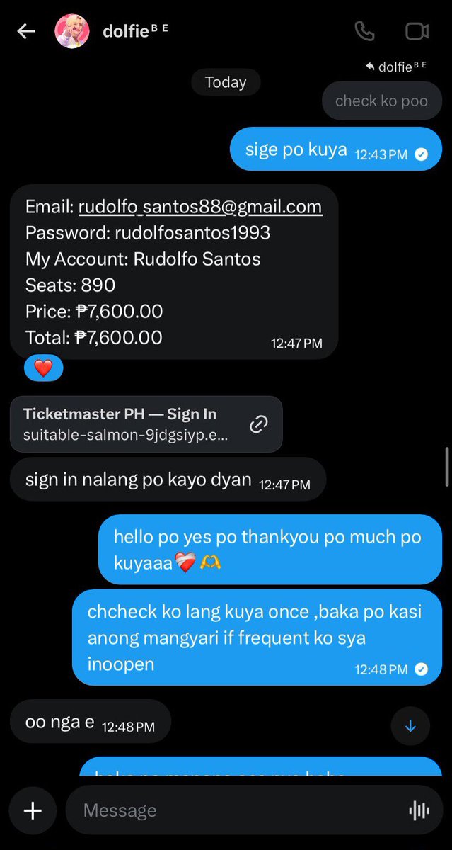 BTSEROTONlN's tweet photo. 🗣️ SCAMMER ALERT ‼️ HELP RT. 

X: @/koolovez (nag priv siya, might change usn)

FB: rudolfo santos (identity fraud)
maya account name: rudolfo santos

my friend was scammed while buying bts arirang tickets. 🥹

@mayaofficialph please help my friend @bwi4koo. this is a scam/fraud. https://t.co/euWnsfYcma