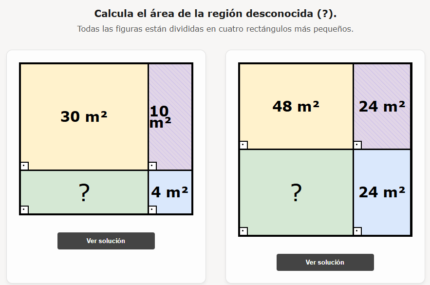 Matematicaula's tweet photo. Nuevo puzle generado con IA: Áreas de rectángulos. En https://t.co/JROgslR0c8 https://t.co/Wcx59Fdh05