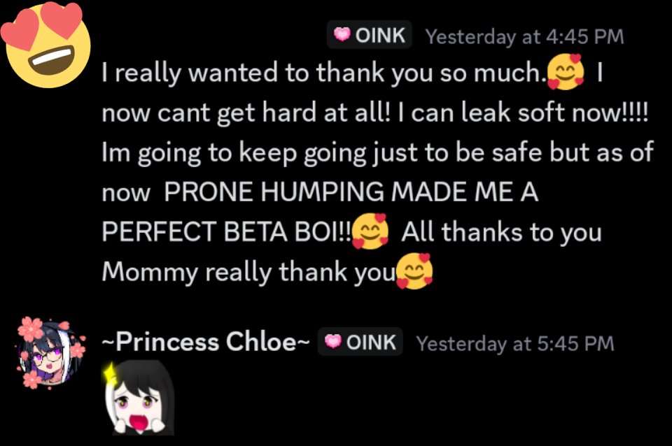 MissChloeSissy's tweet photo. Awww look at the little broke dick permacaged prone-humping loser!

They've finally completed their journey and become a gorgeous little Fucktoy for their Princess~

Why haven't you started yours???? You could be limp and humping too, proning every day till your cock is broken and useless! Then we will lock it up so that it will NEVER be free again!

Like a true beta cuck bitch 🤭

So stop denying yourself something so amazing! Stop preventing your own happiness.

Sign away your rights.
Sign away your fertility.
Sign away your wallet, your life, your autonomy.

Become mine!

If they identify themselves in a comment below, they'll have to do 5 plaps PER INTERACTION! Multiplied by the number of comments total~

Give them hell heheheheheh

#femboydom #pronemasturbation #loser #chastity #permanentchastity #beta #limpdick